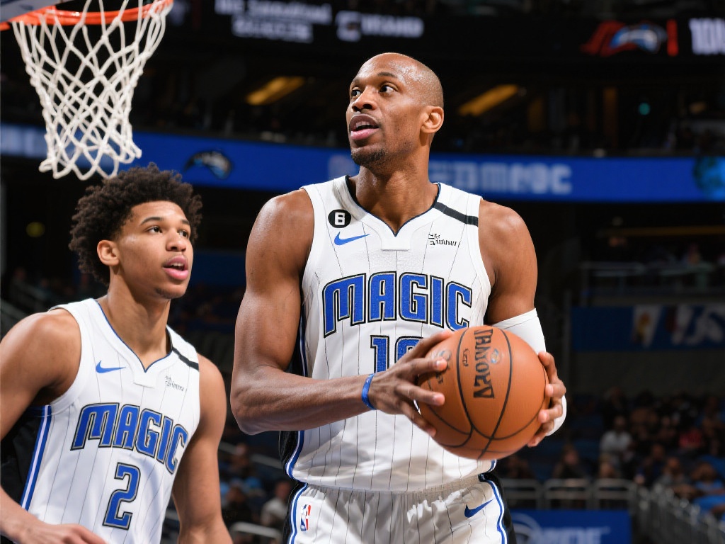 魔术球队首发阵容解析:约瑟夫领衔五虎登场 小卡特作为魔术队中锋,他在内线的稳定性和